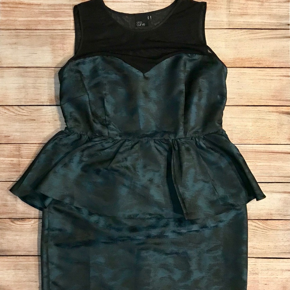 ASOS Curve Plus Size Peplum Dress - Size 16